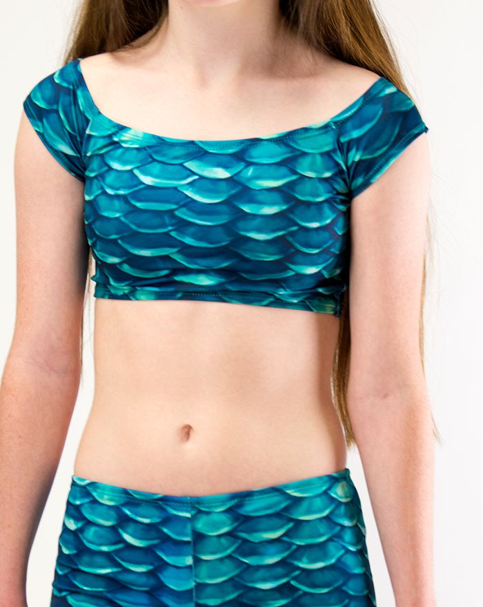 Kids fitness tops and other activewear designed by Mertailor Kids Mermaid  Tails!